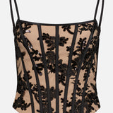 Cressida Embellished Scoop Neck Corset Top (7725244842099)