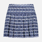 Emilie Frayed Box Pleated Mini Skirt (14695135969643)