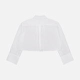 Finely Cropped Oversized Button Down Shirt (14693706793323)