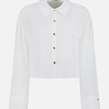 Finely Cropped Oversized Button Down Shirt (14693706793323)