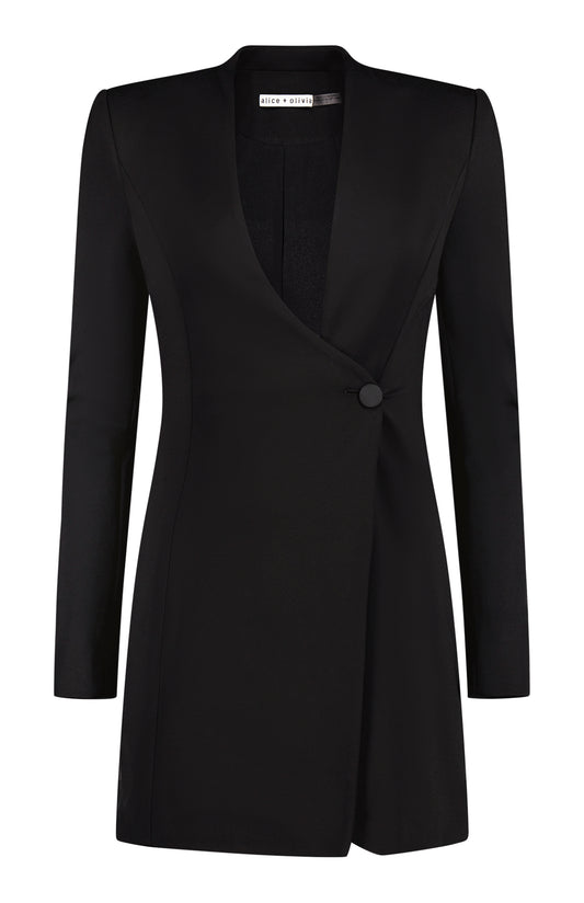 Guenda Curved Neckline Blazer Dress (7254357409907)