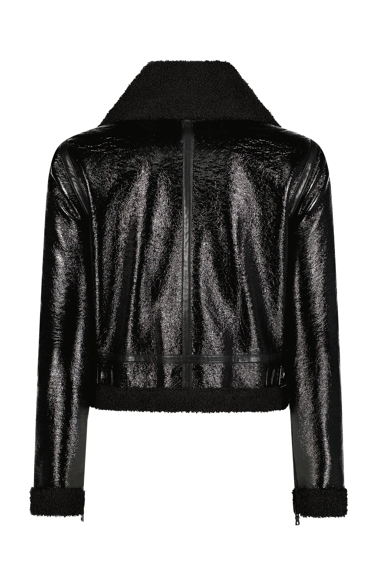 Isaiah Faux Shearling Cropped Jacket (7254357573747)