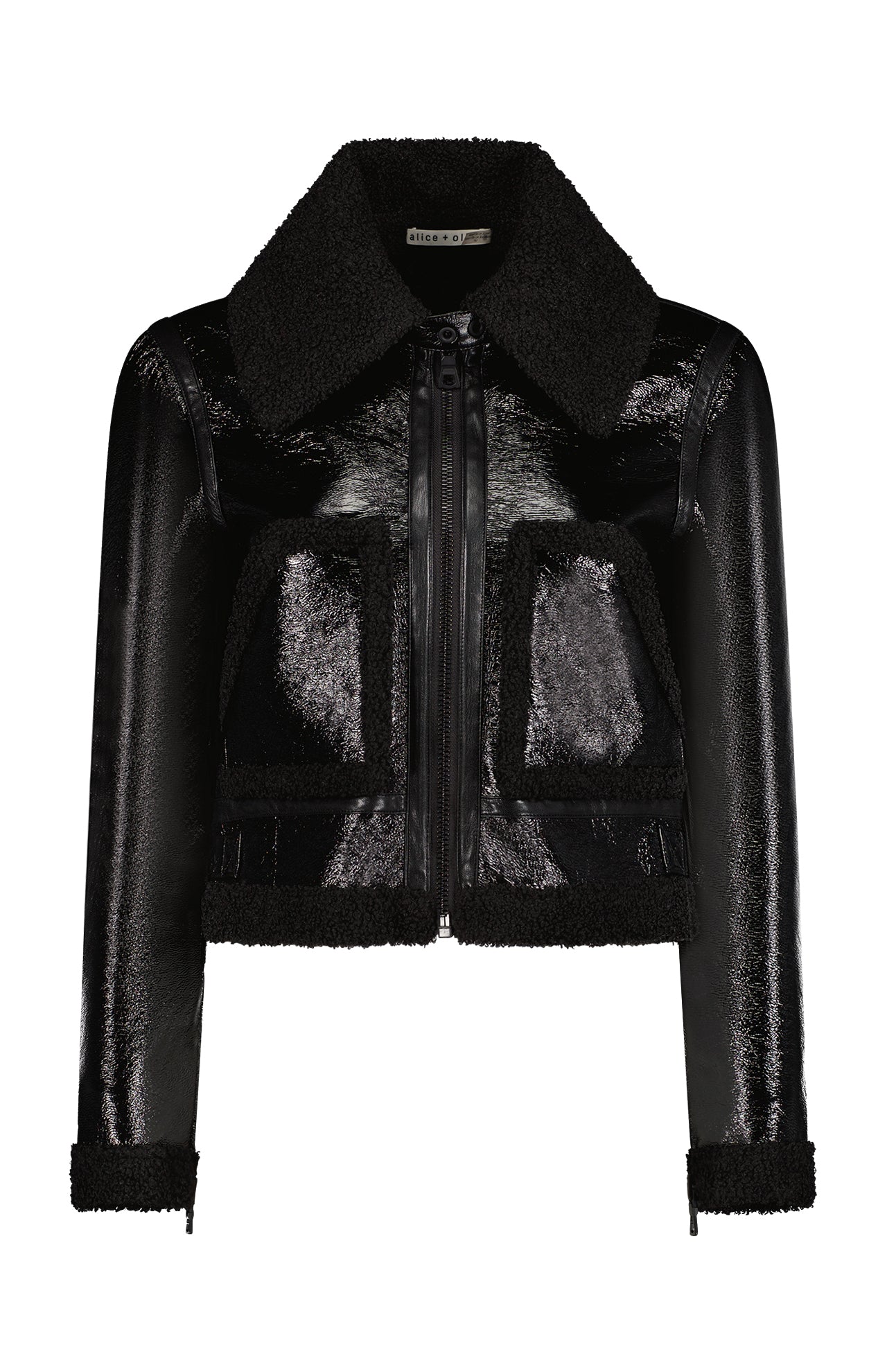 Isaiah Faux Shearling Cropped Jacket (7254357573747)