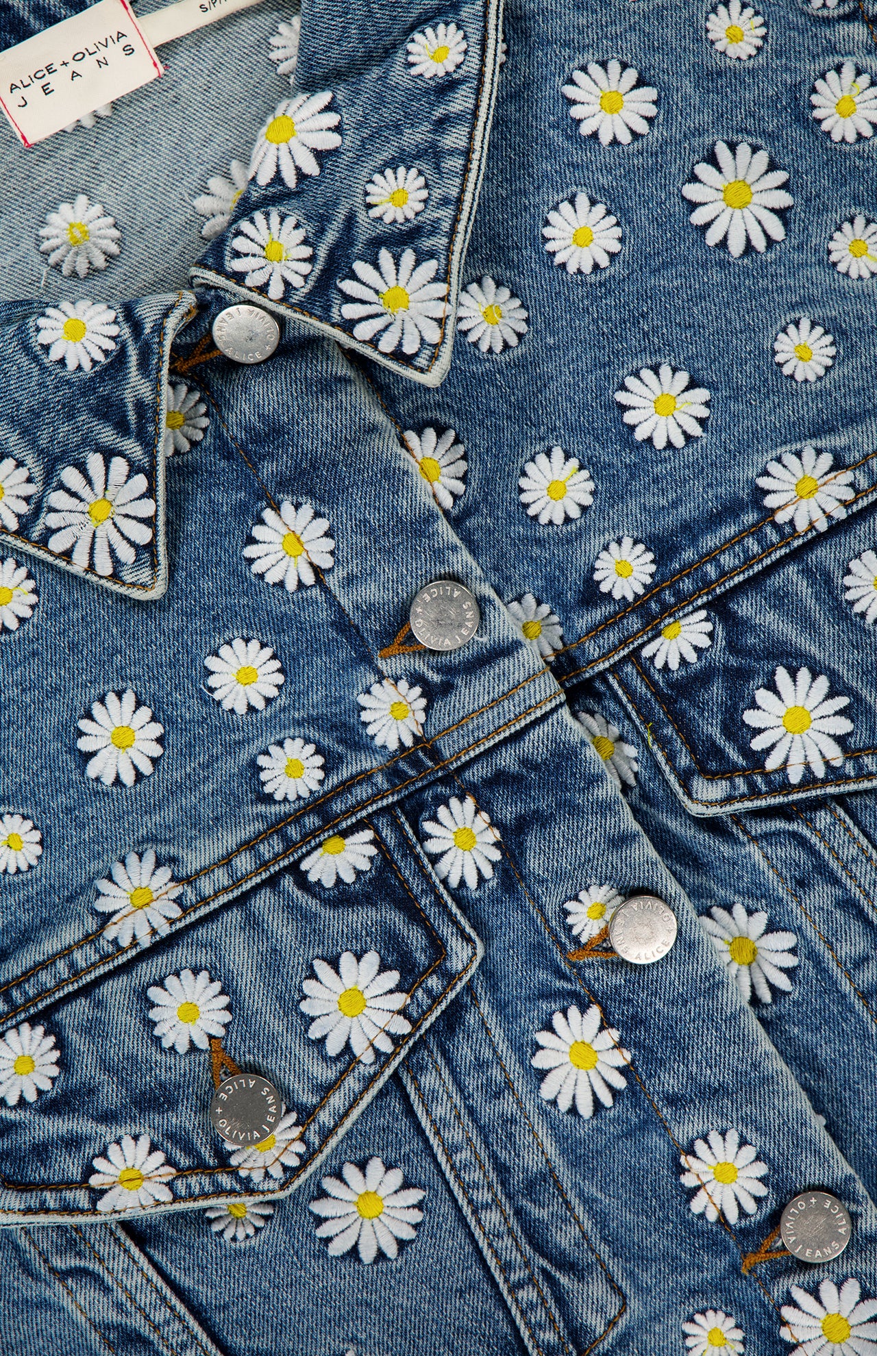 Jeff Embroidered Oversized Cropped Denim Jacket (14674050908523)