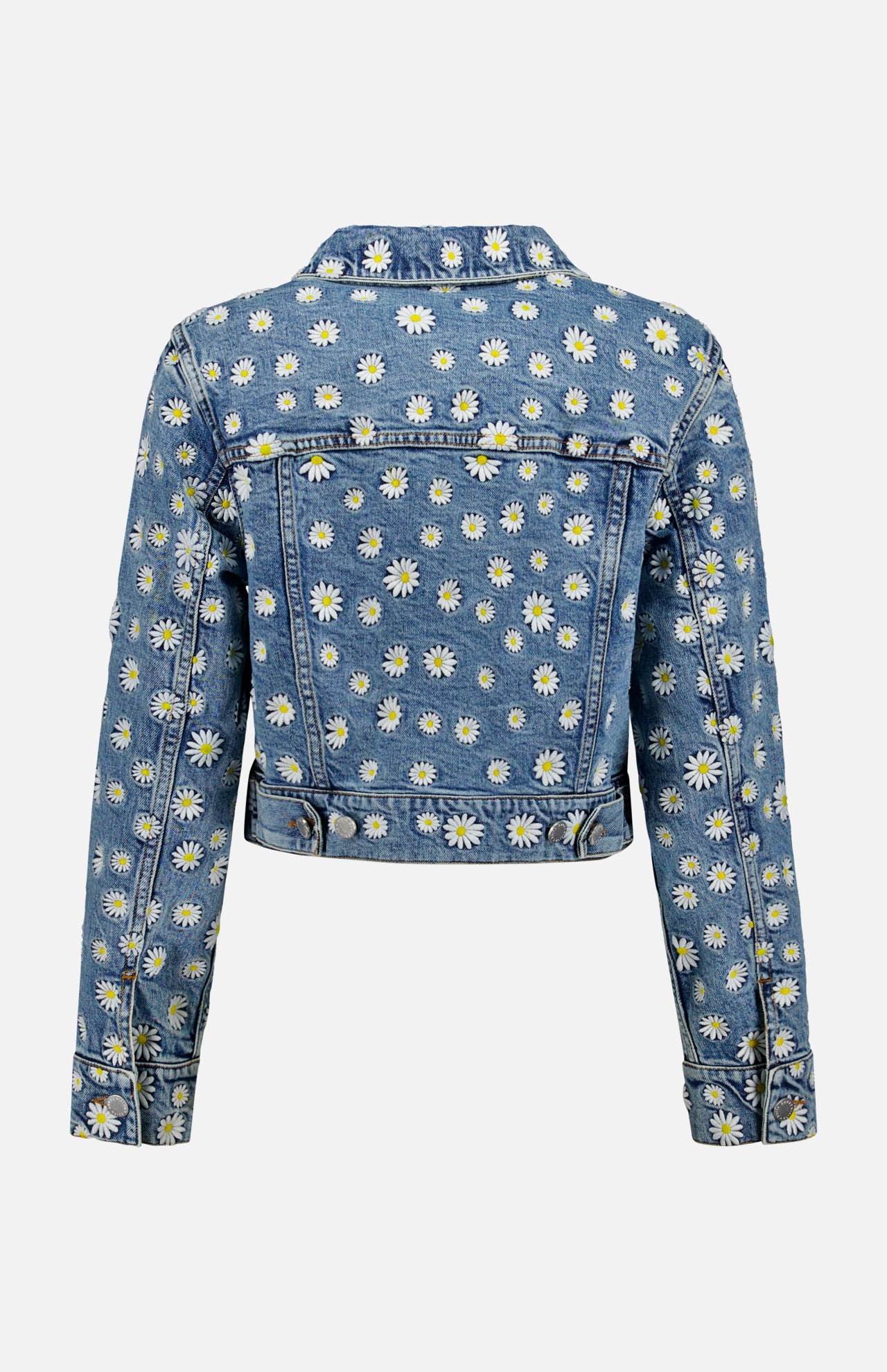 Jeff Embroidered Oversized Cropped Denim Jacket (14674050908523)