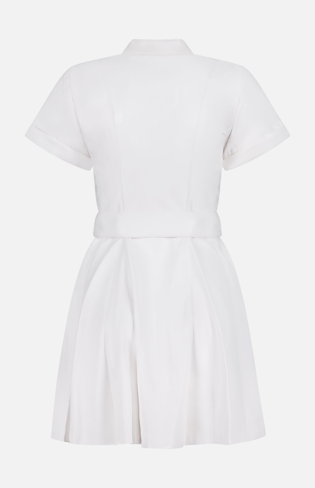 Lucy Vegan Leather Short Sleeve Mini Dress (14695135904107)