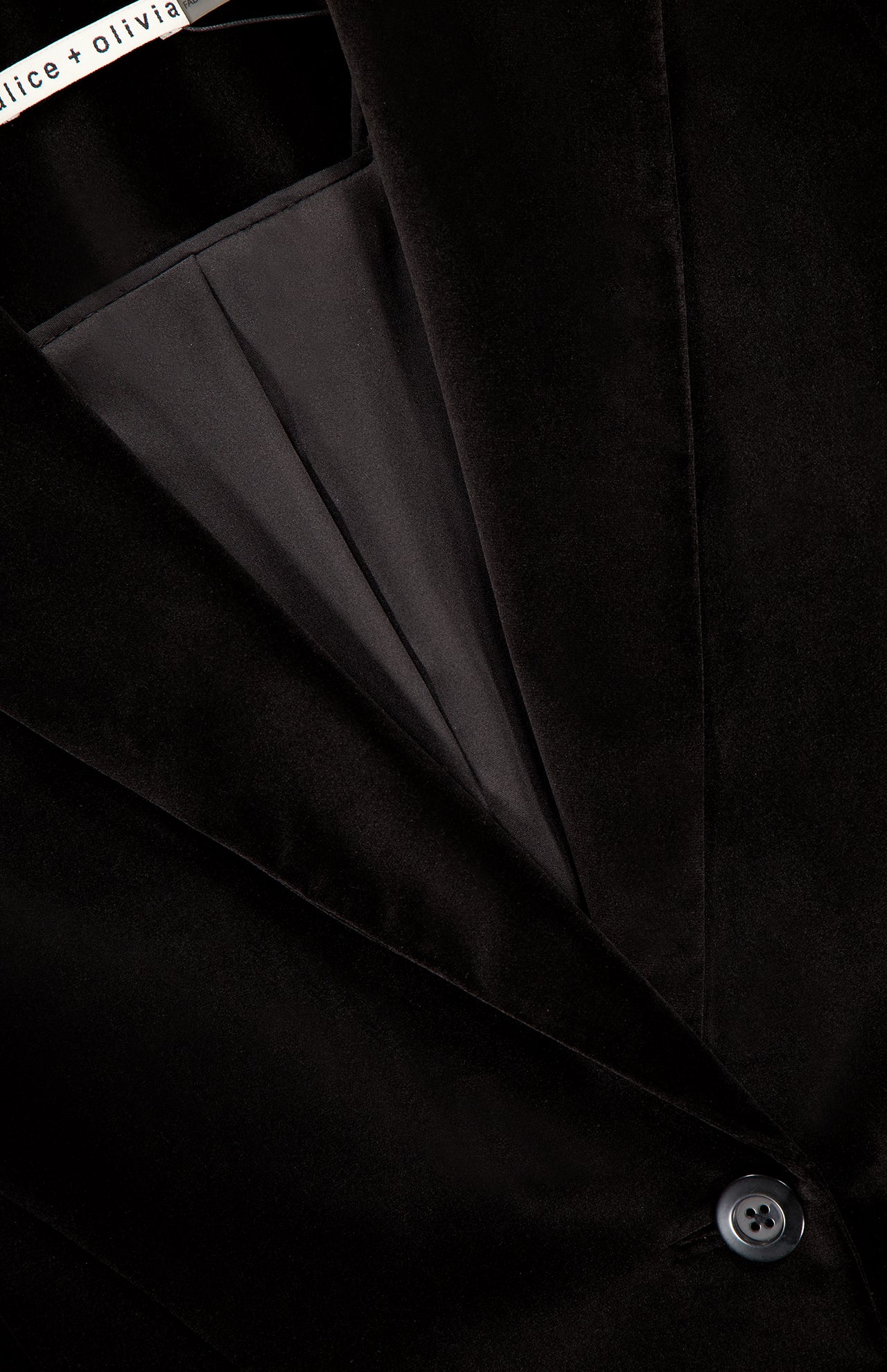 Alice and olivia macey velvet blazer hot sale