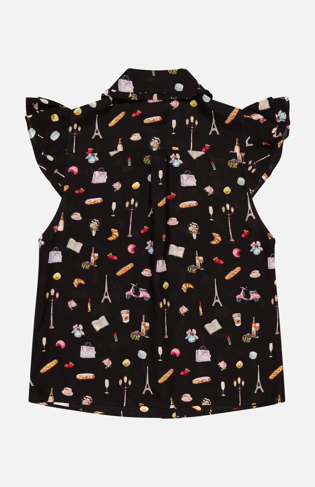 Martel Flutter Shirring Sleeveless Blouse (14673250156907)