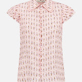Martel Flutter Sleeve Ice Cream Blouse (14674050810219)