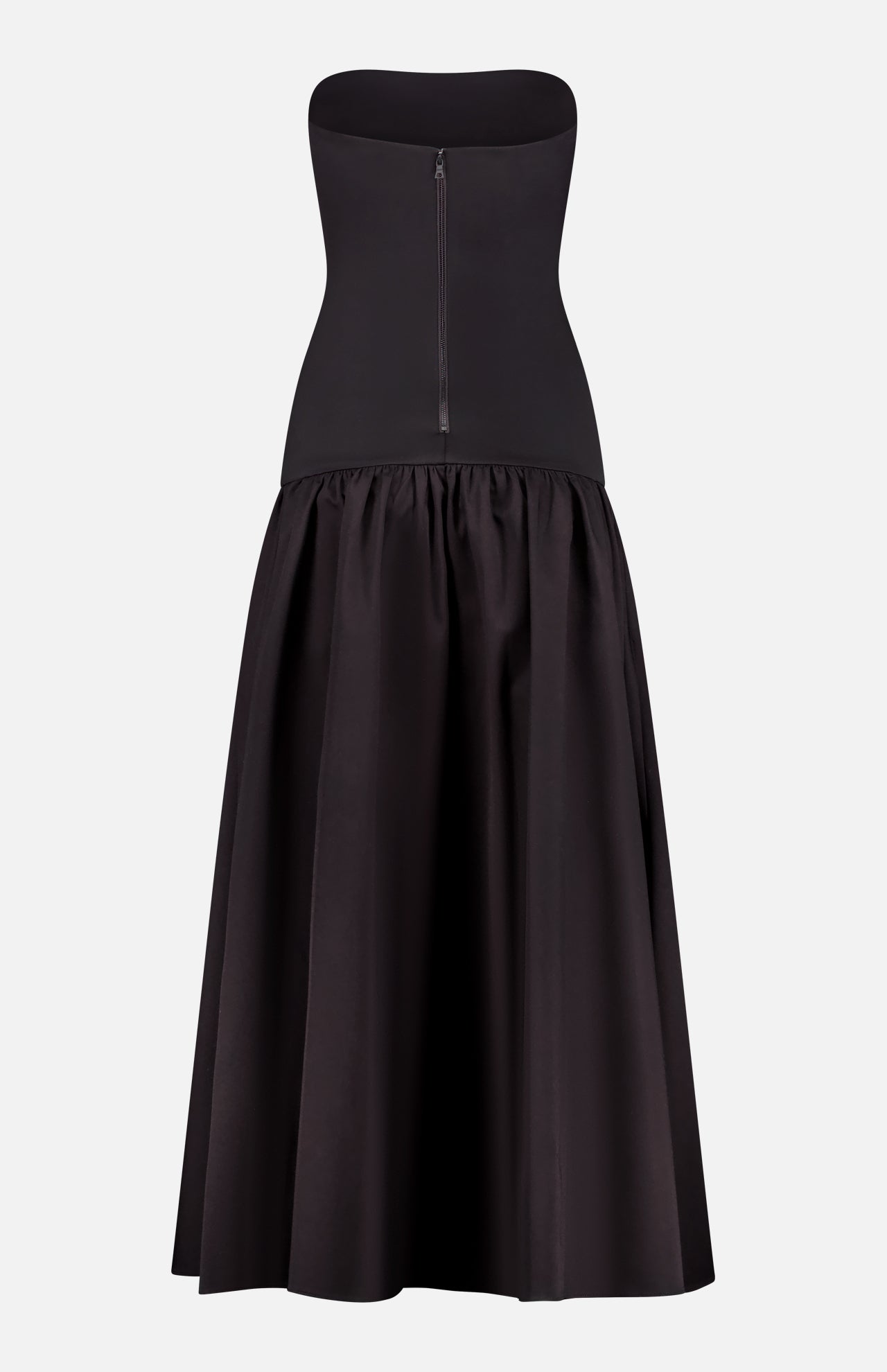 Oriana Strapless Drop Waist Midi Dress (14680747377003)