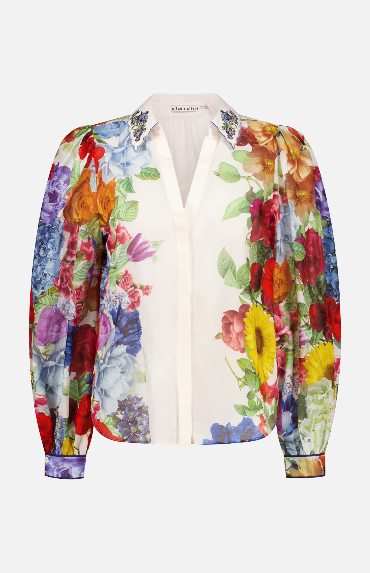 Roanne Button Down Floral Blouse (14681357255019)