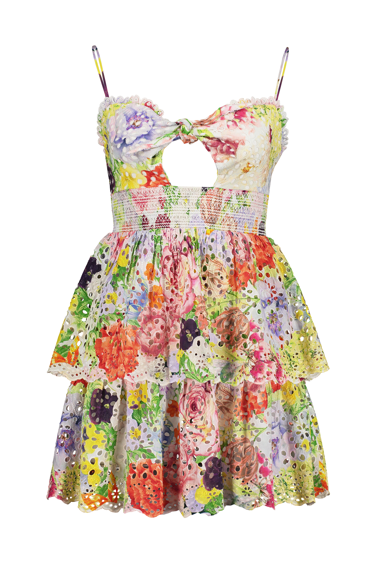 Fina Tie Front Ruffle Mini Dress (7109009866867)