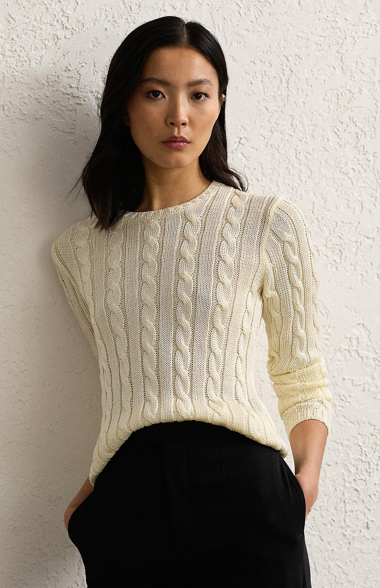 Long Sleeve Crew Cable Sweater (14620488499563)