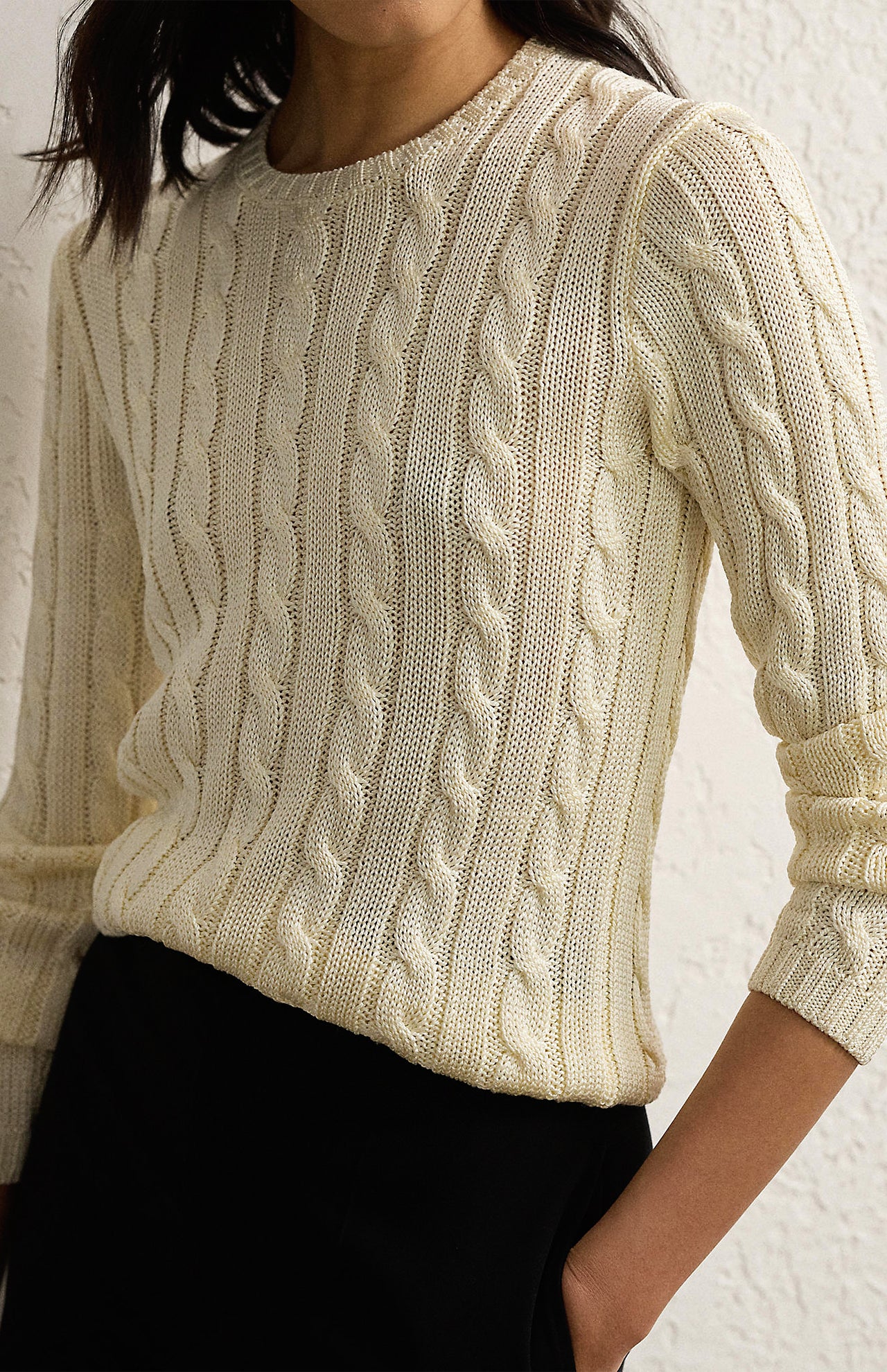 Long Sleeve Crew Cable Sweater (14620488499563)