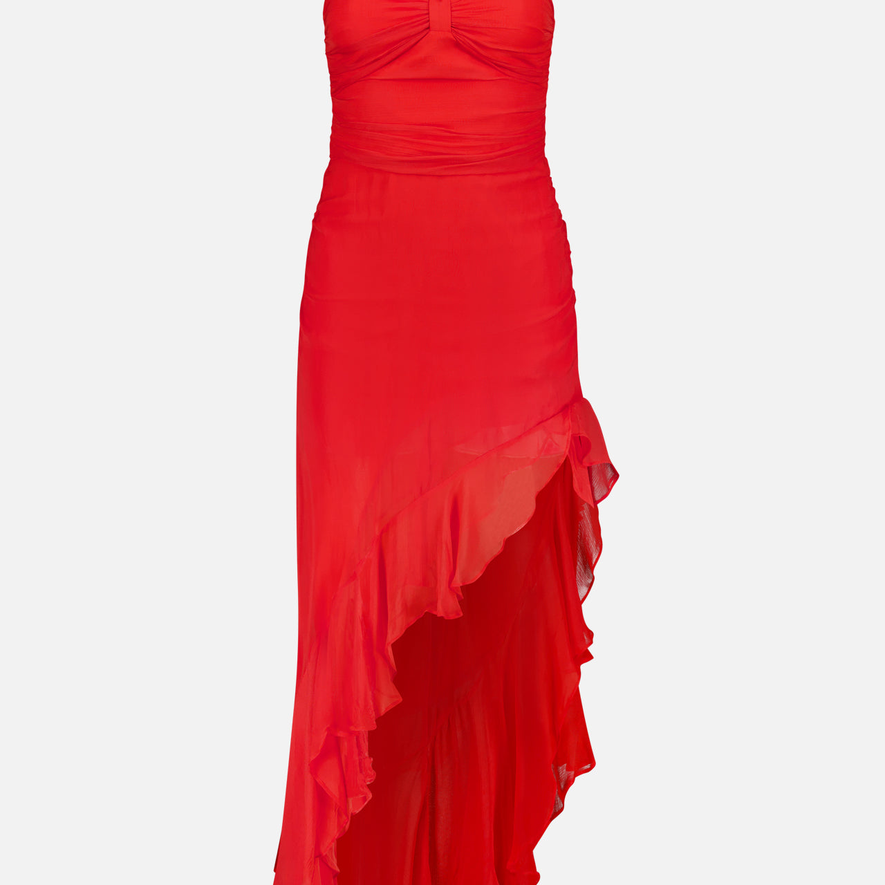 Marabou High Low Ruffle Hem Dress (14691014934891)