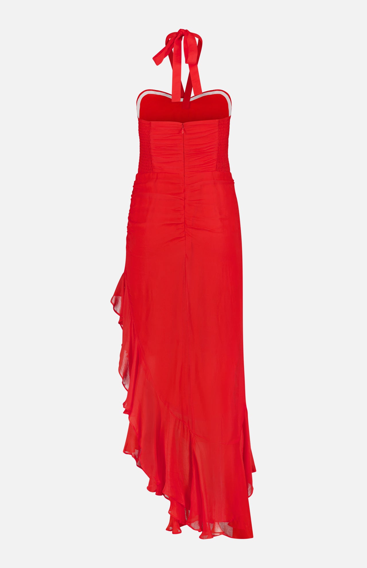 Marabou High Low Ruffle Hem Dress (14691014934891)