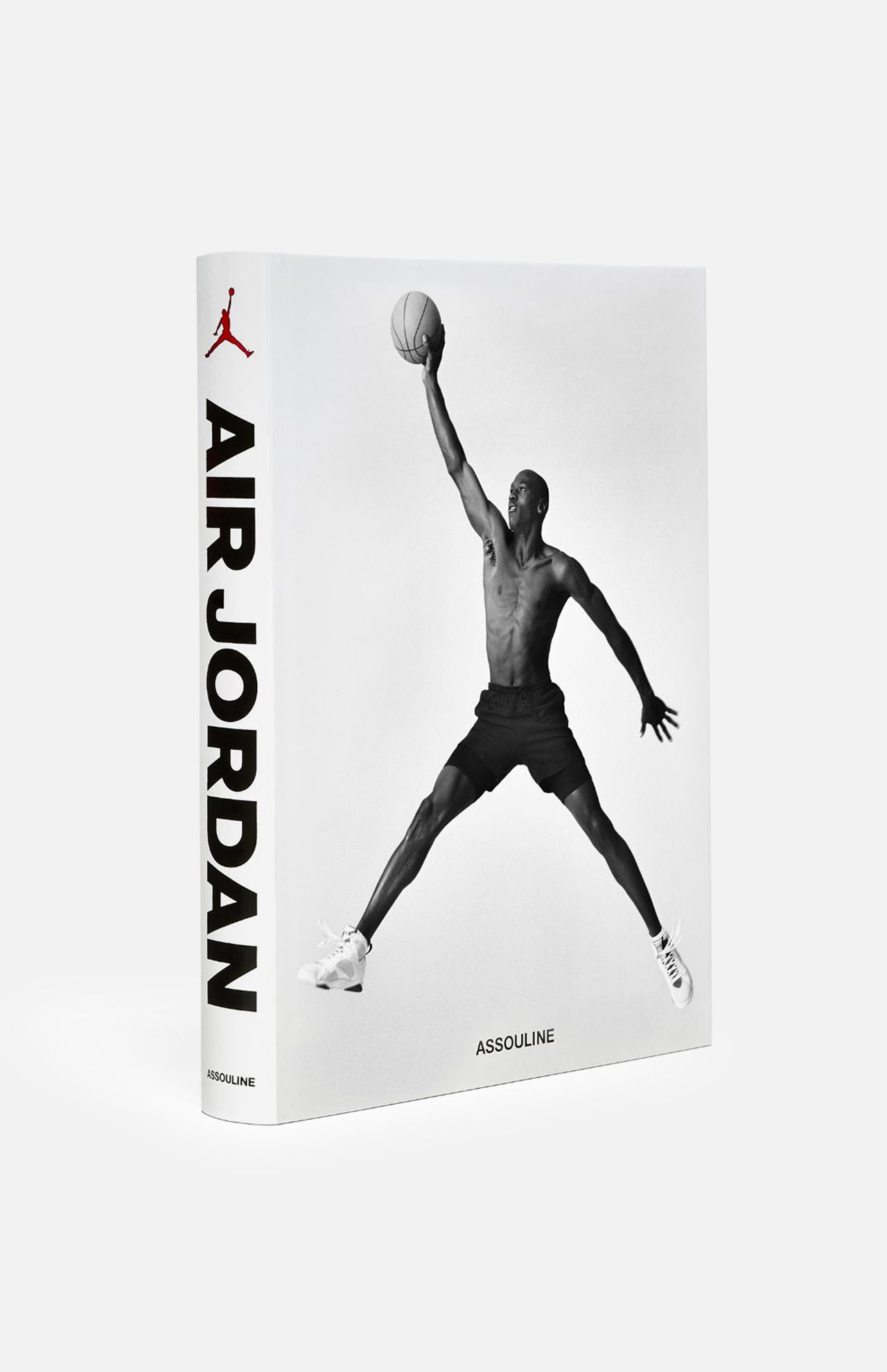 The ASSOULINE Air Jordan (Classic) Book features a black-and-white photo of Michael Jordan leaping to dunk and has the iconic Air Jordan logo on the spine.