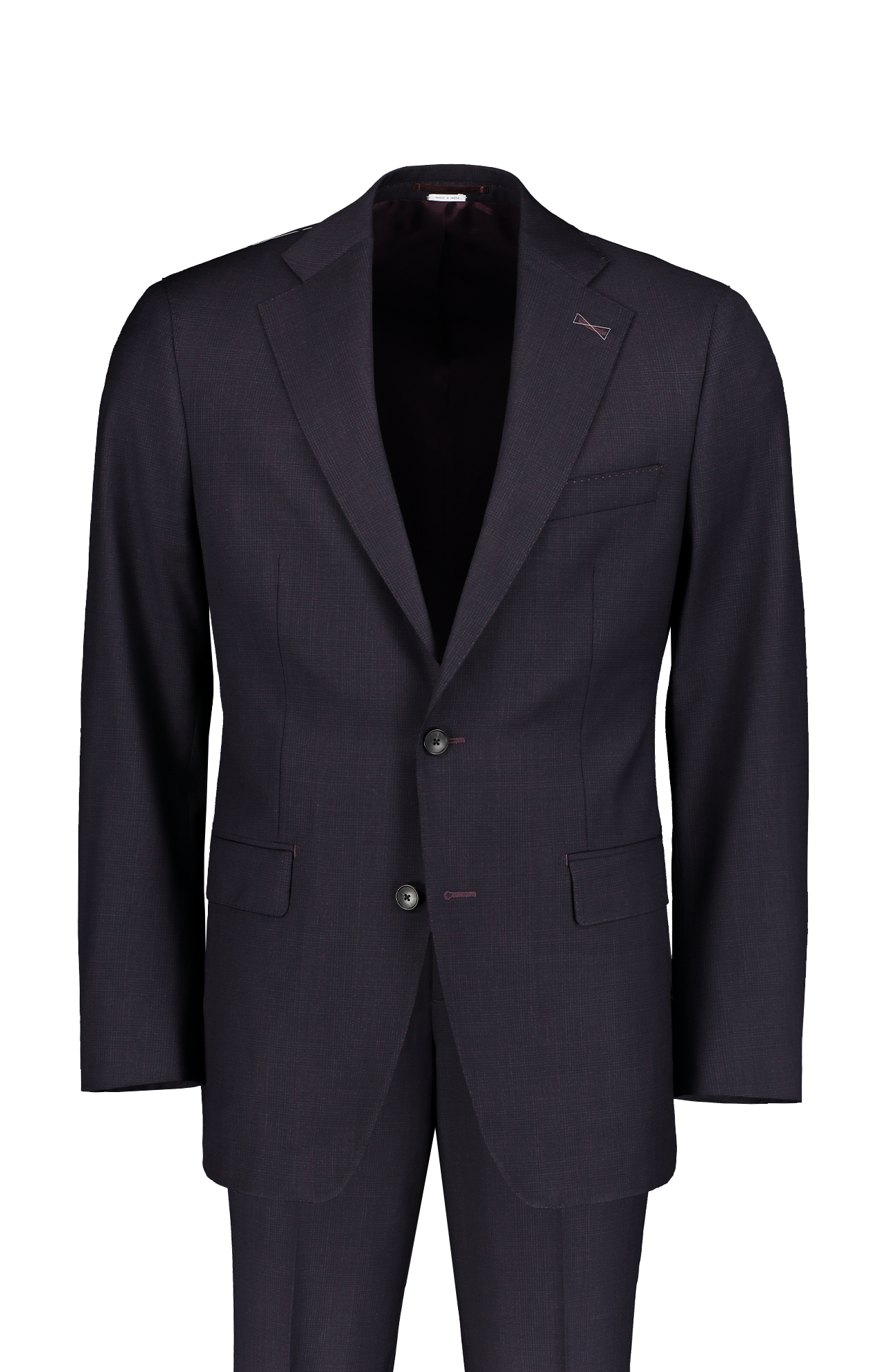 Blackberry Midnight Stretch Wool Suit (7192526291059)