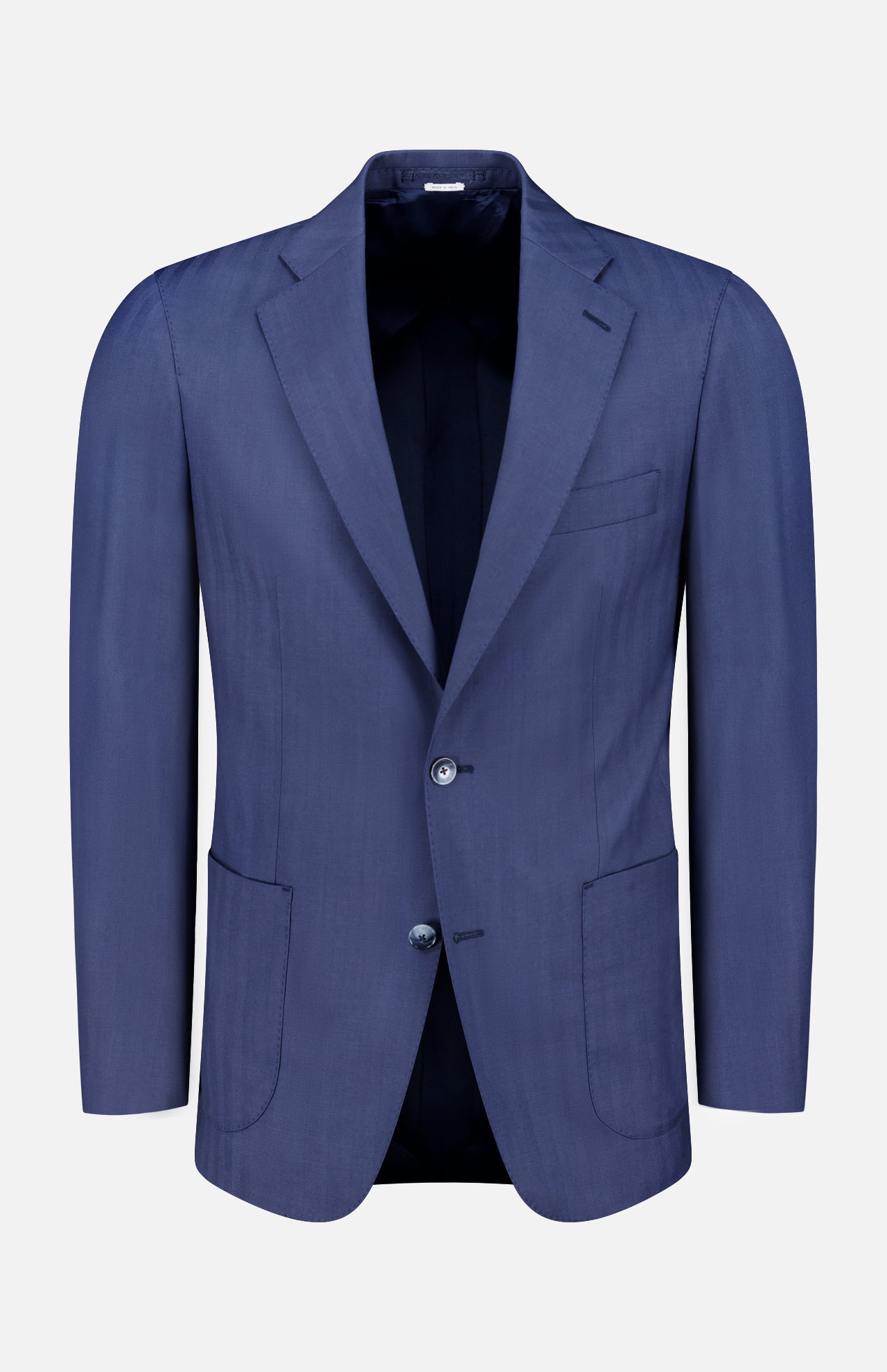 Natural Bi-Stretch Wool Solaro Herringbone Suit (14735227978091)