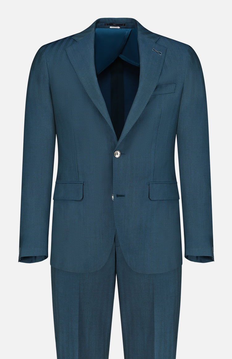 Wool Solero Herringbone Suit (7391597330547)