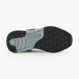 The image displays the black and gray sole of the AUTRY Reelwind Low Pony Hair Sneaker, viewed from beneath, with the brand name AUTRY embossed at the center. The tread features triangular patterns designed for grip, making it ideal for an active lifestyle.