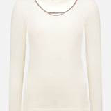 Cashmere Silk Sweater wiith Monili (7669940060275)