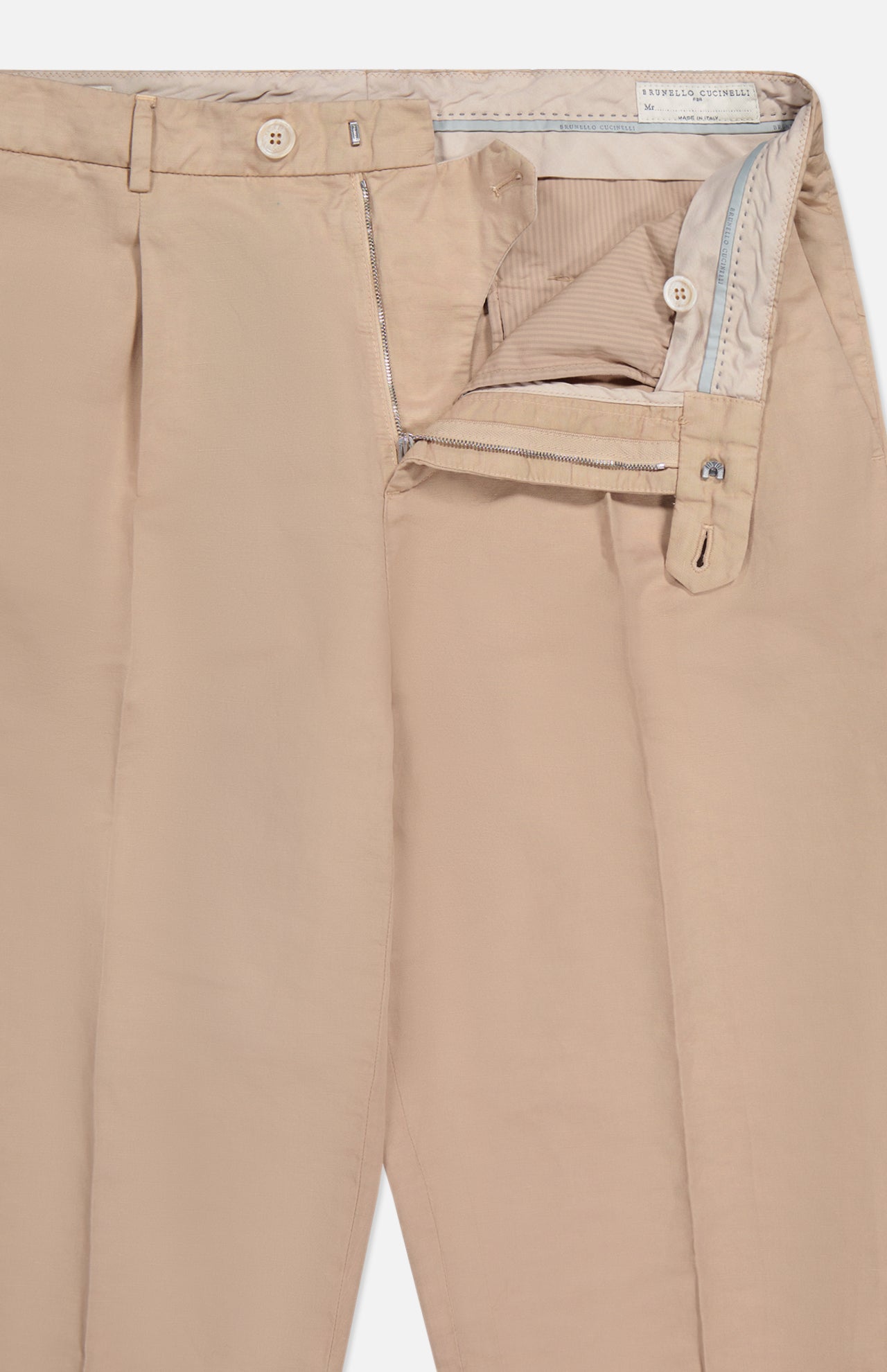 Cotton Linen Single Pleat Pant (7366529155187)