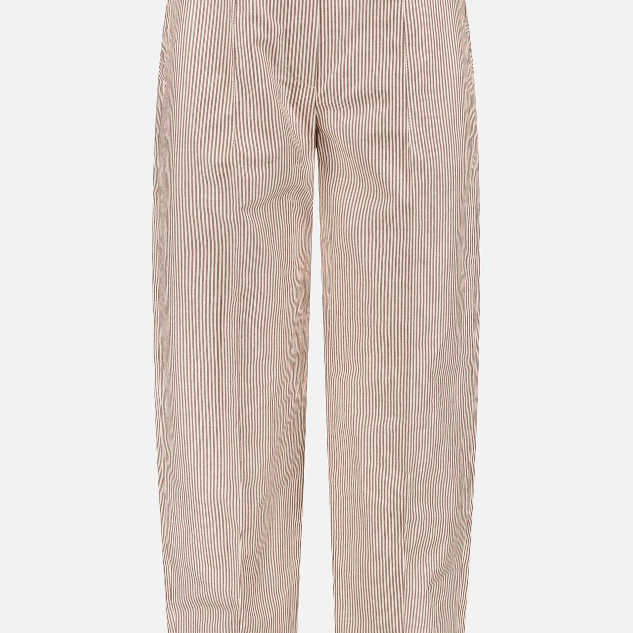 Striped Cropped Linen Blend Pants (14638164279659)
