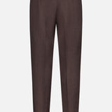 Dyed Drawstring Linen Leisure-fit Pants (14657070530923)