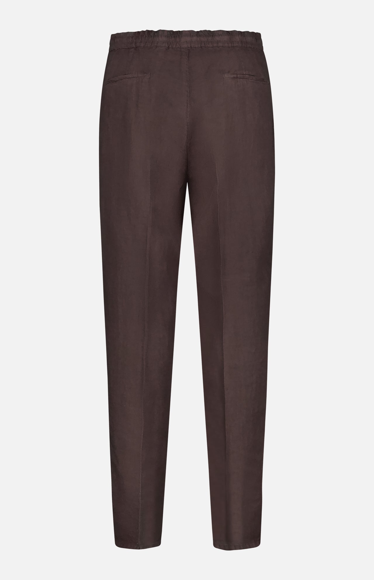 Dyed Drawstring Linen Leisure-fit Pants (14657070530923)