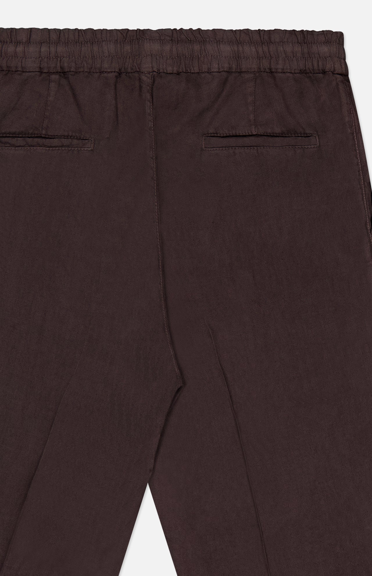 Dyed Drawstring Linen Leisure-fit Pants (14657070530923)