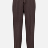 Dyed Drawstring Linen Leisure-fit Pants (14657070530923)