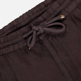 Dyed Drawstring Linen Leisure-fit Pants (14657070530923)