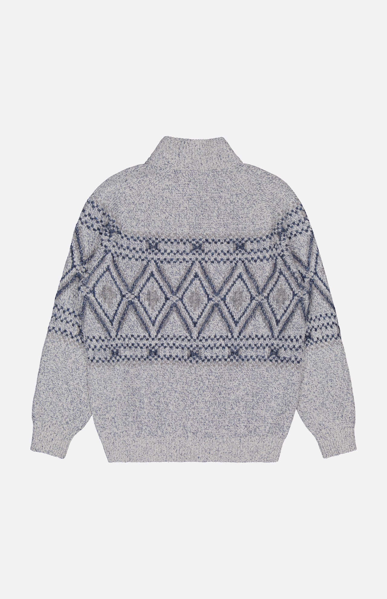 Fair Isle Zip Up Sweater (14721082327403)