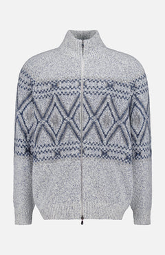 Fair Isle Zip Up Sweater (14721082327403)