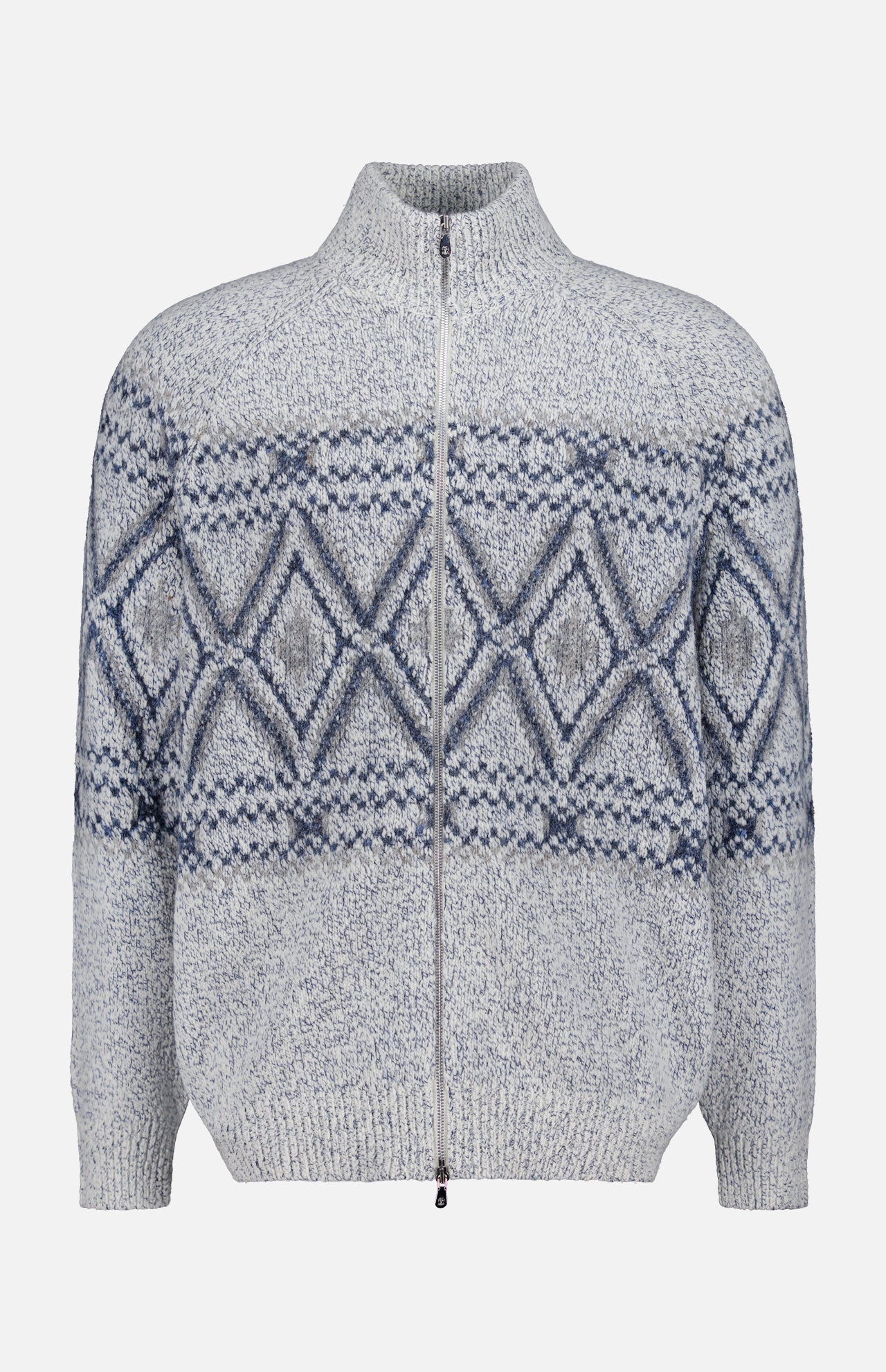 Fair Isle Zip Up Sweater (14721082327403)