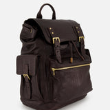 Irregular Grained Leather Backpack