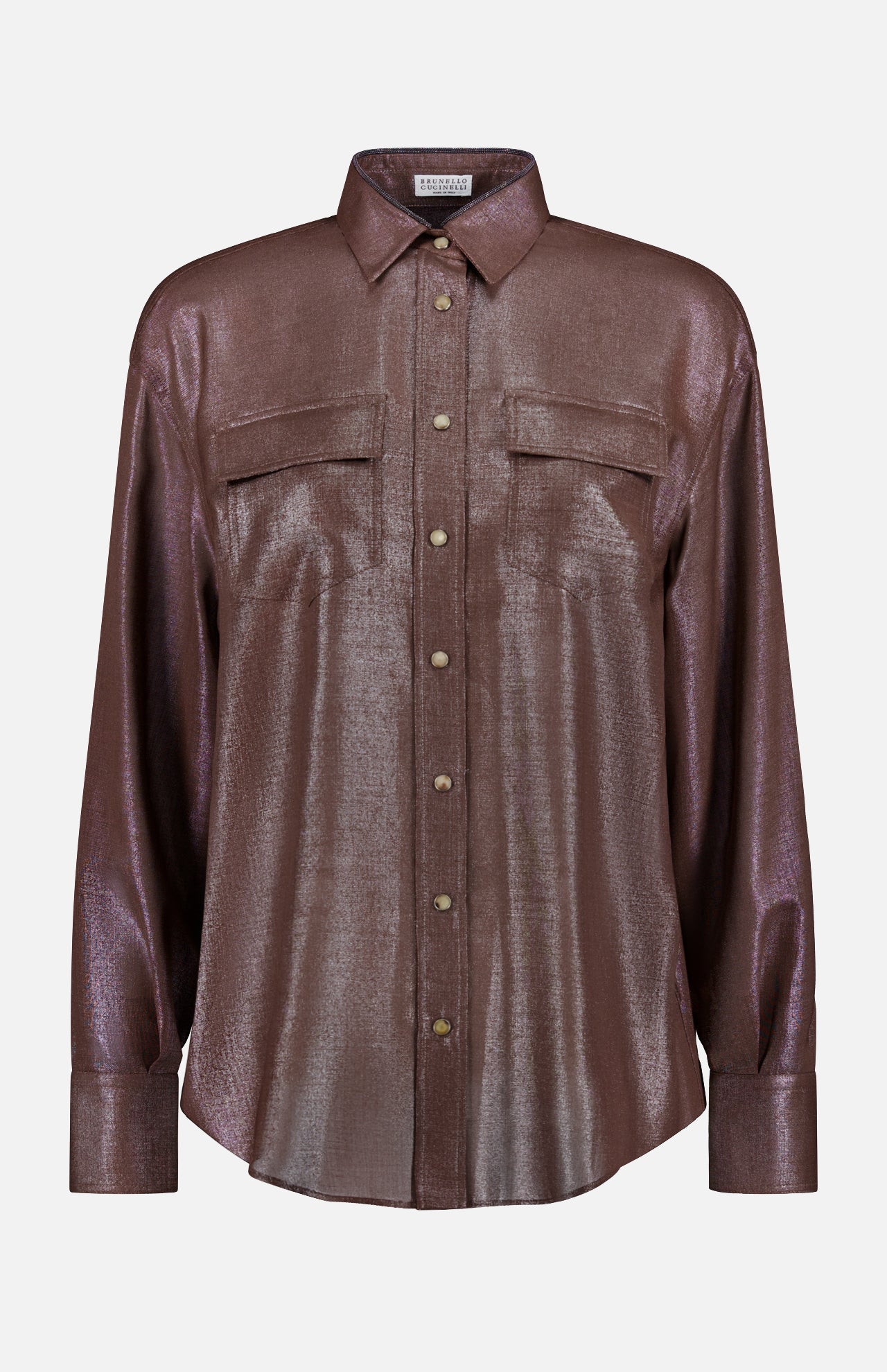 Lurex Snap Button Down Shirt (14719882723691)