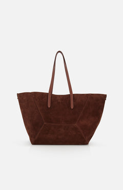 Medium Suede Duo Family Shopper Tote Bag (14720165052779)