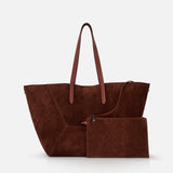 Medium Suede Duo Family Shopper Tote Bag (14720165052779)