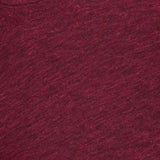 Close-up of a men's Cashmere-blend Long Sleeve Sweater in luxurious maroon tones, featuring the distinctive BRUNELLO CUCINELLI label in the top left corner. The rich burgundy knit texture of this BRUNELLO CUCINELLI sweater is clearly displayed.
