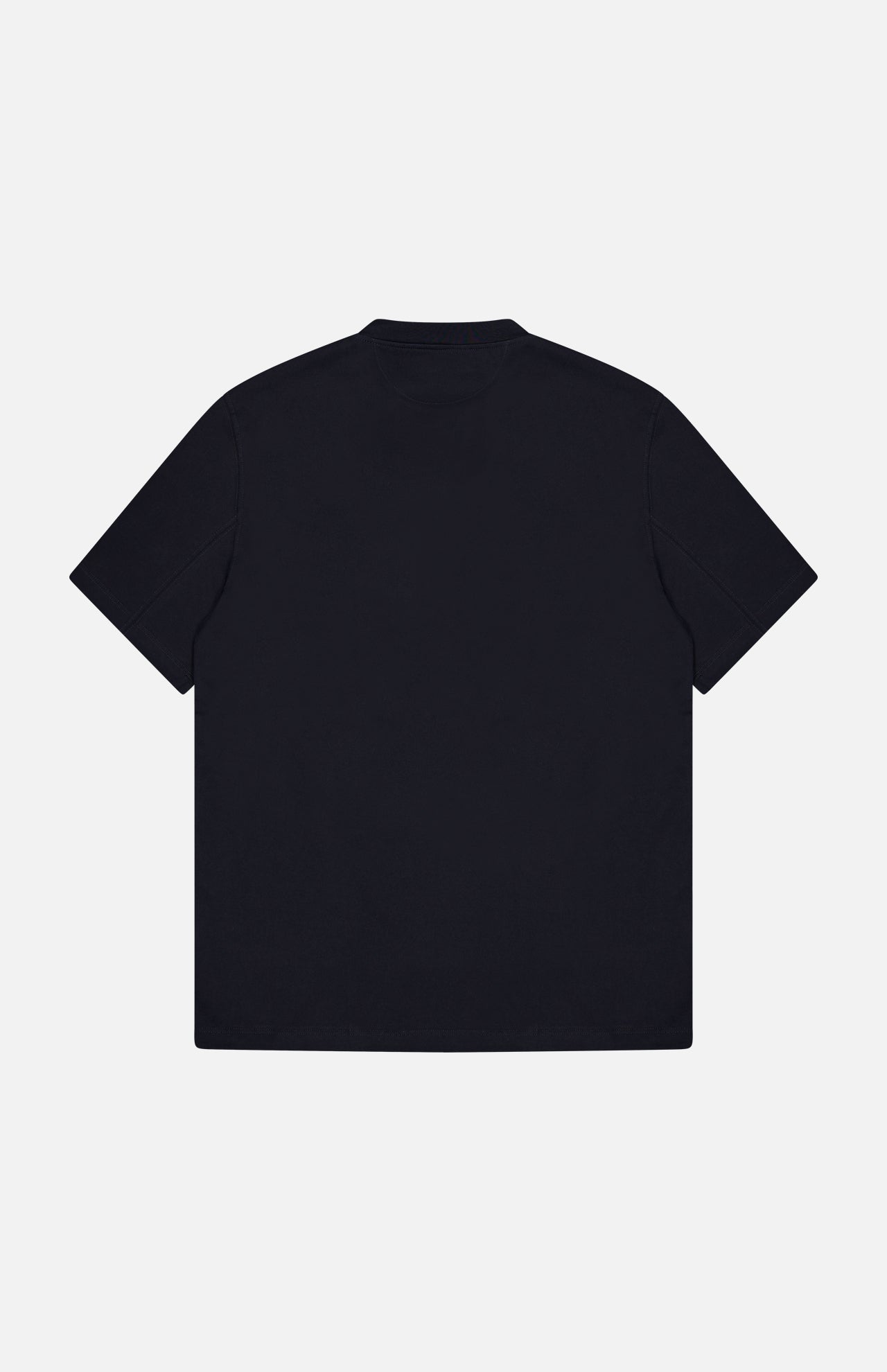 The BRUNELLO CUCINELLI Cotton Crewneck T-Shirt is shown from the back against a white background, featuring a plain black design with no visible logos or patterns. This slim fit t-shirt provides a clean and versatile appearance.