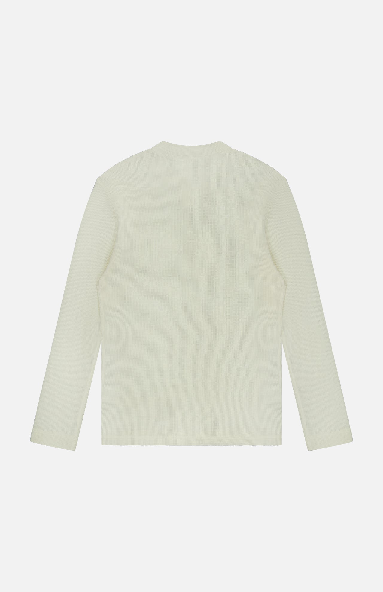 The BRUNELLO CUCINELLI Cotton Long Sleeve Henley T-shirt is displayed from the back, laid flat on a white background.