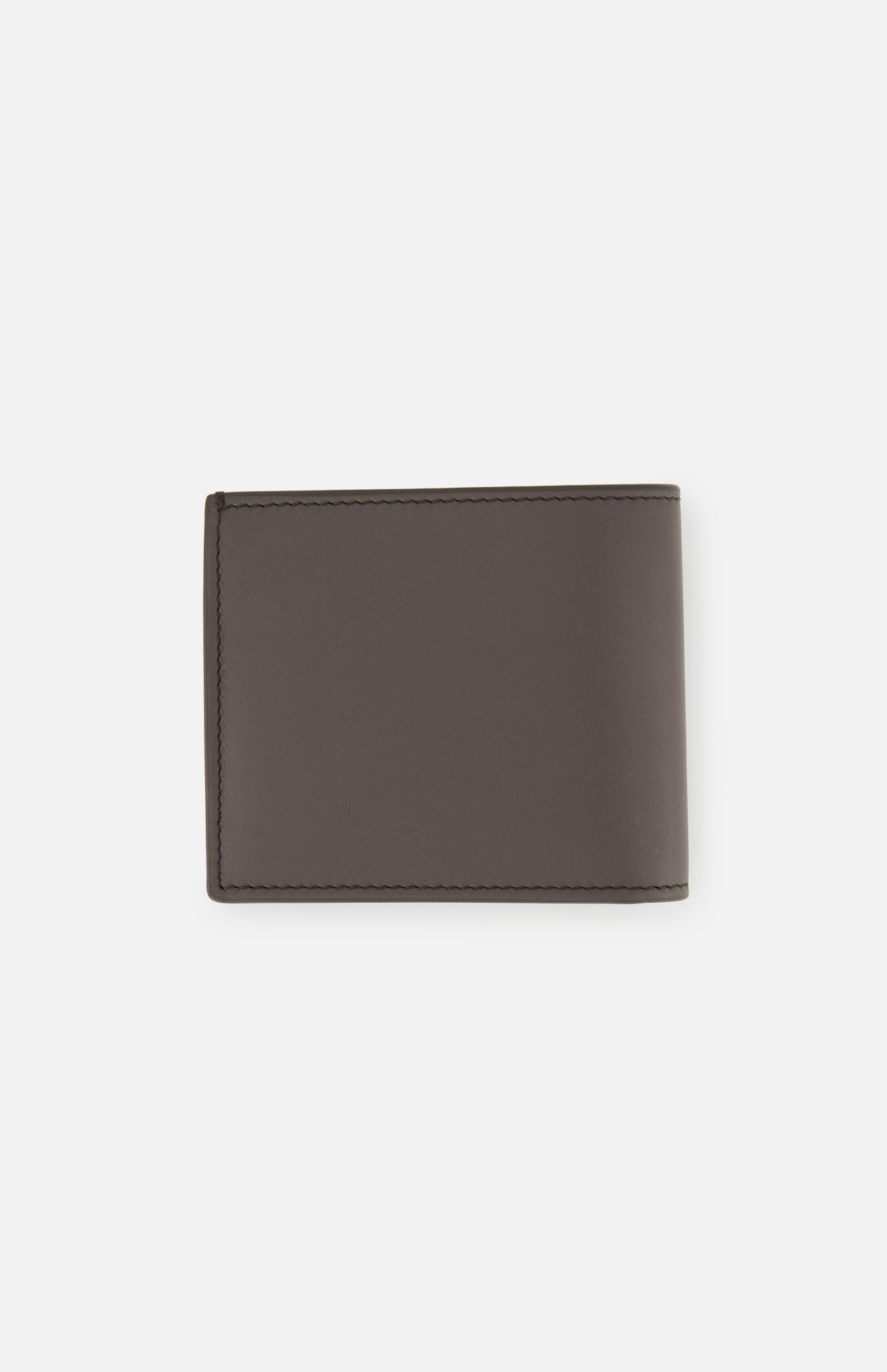 A closed BRUNELLO CUCINELLI Smooth Leather Wallet, expertly crafted in Italy, is displayed on a white background.