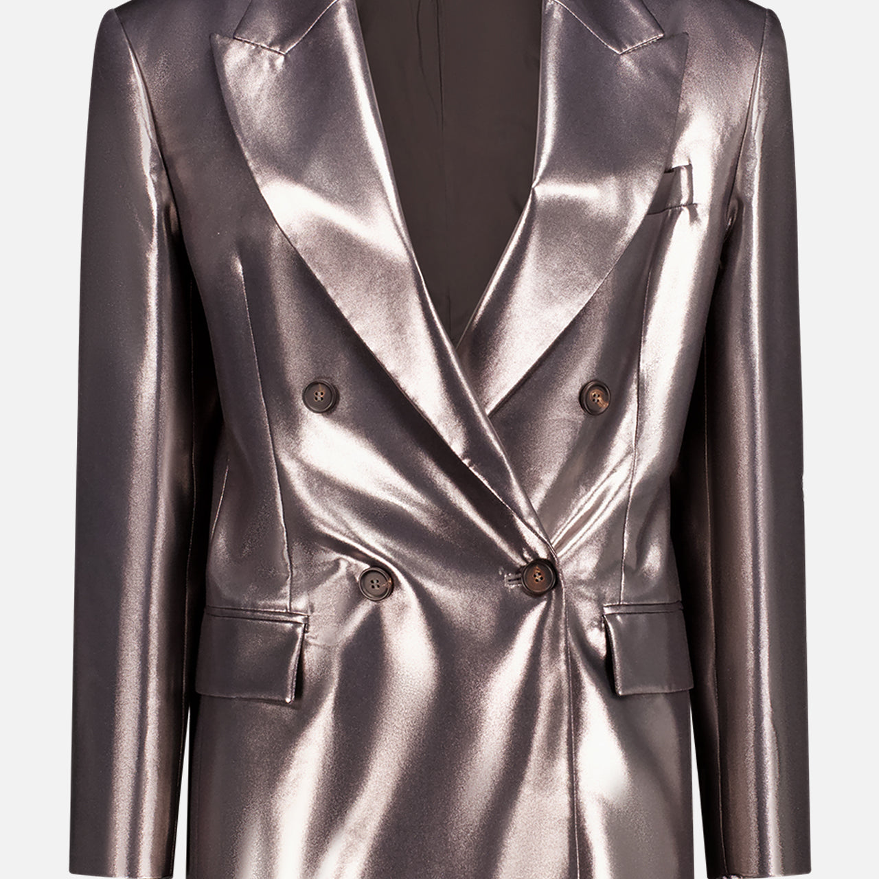 Metallic Silk Suit-Type Jacket (7669940355187)