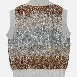 Pailette Degrade V-Neck Sweater (14719882461547)