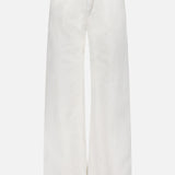 BRUNELLO CUCINELLI Piece-Dyed Cotton Pull-On Jeans feature a wide-leg silhouette, high waist, and side pockets, shown against a plain white background.
