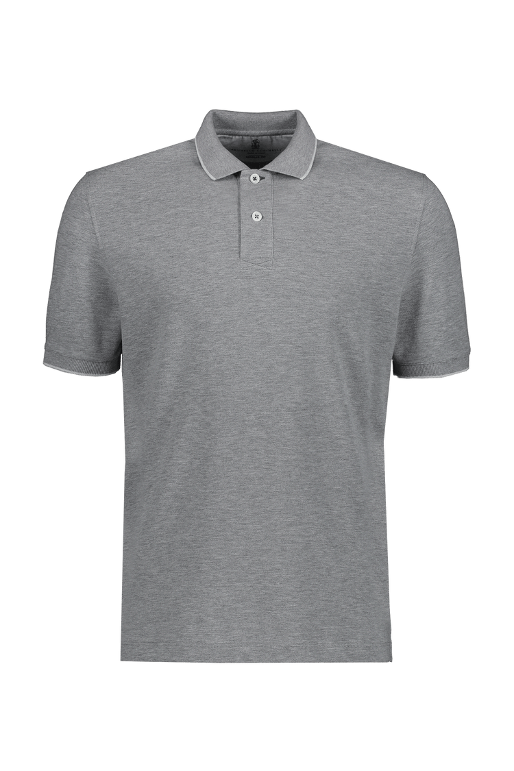 Brunello Cucinelli Men's Piquet Without Logo Polo Shirt A.K. Rikk's