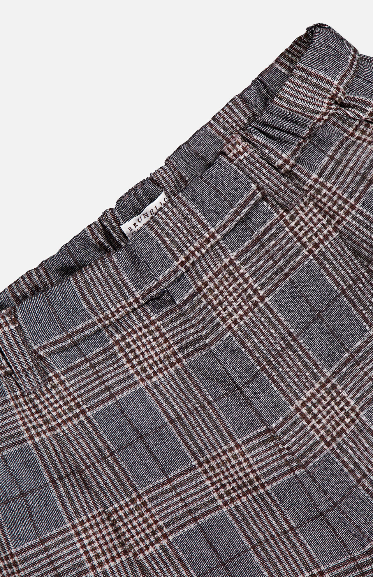 Prince Of Wales Wool Pull On Pant (14720164626795)