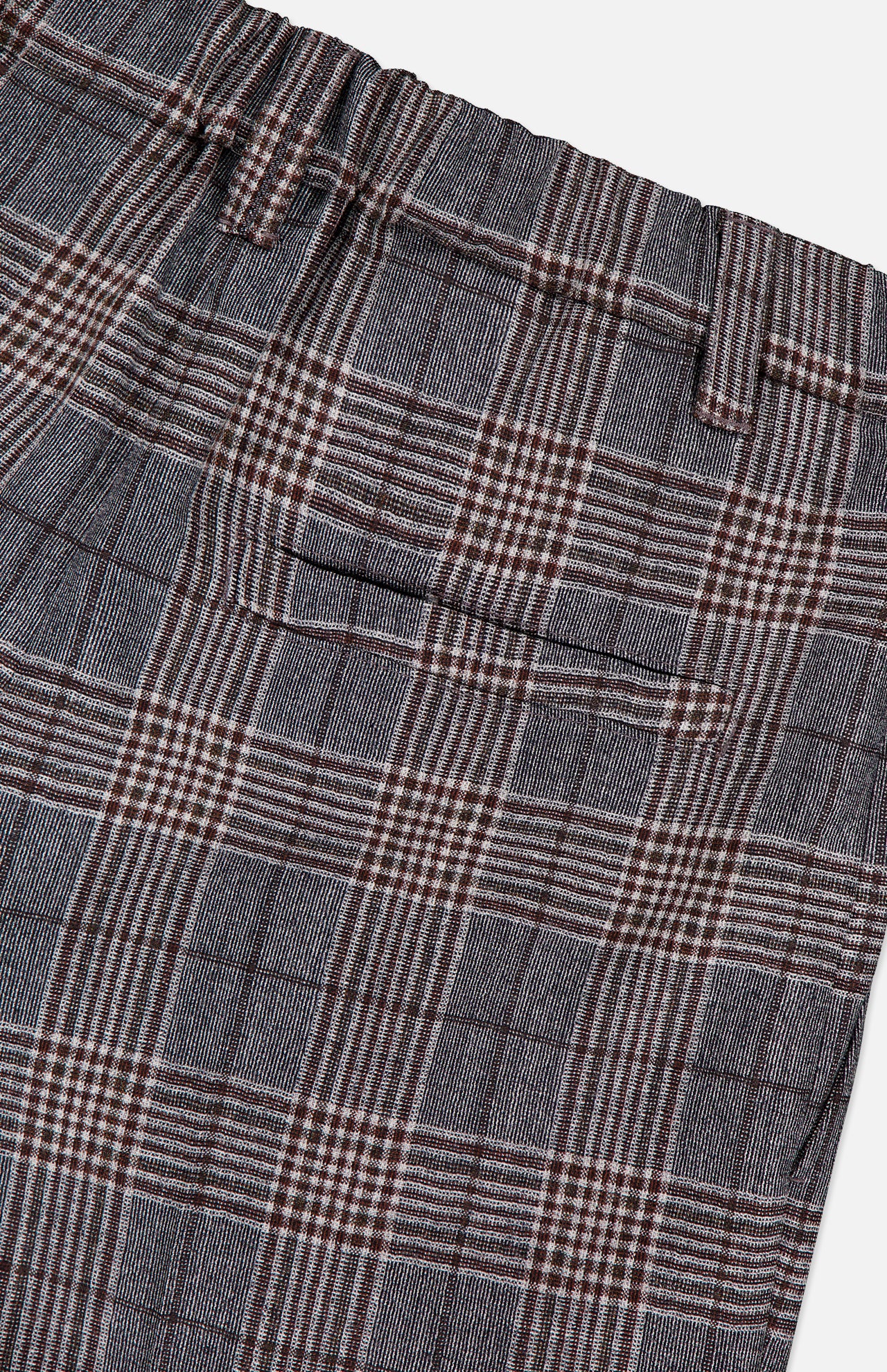 Prince Of Wales Wool Pull On Pant (14720164626795)